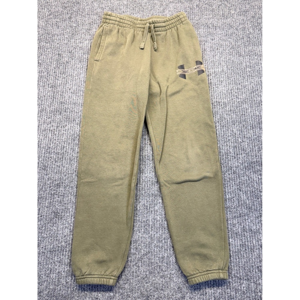 Under Armour Boys Camo Hoodie and Joggers Fleece Tracksuit Set Olive Green Sz M - Picture 4 of 7